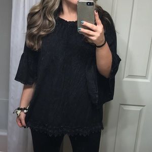 Altar’d State black distressed blouse